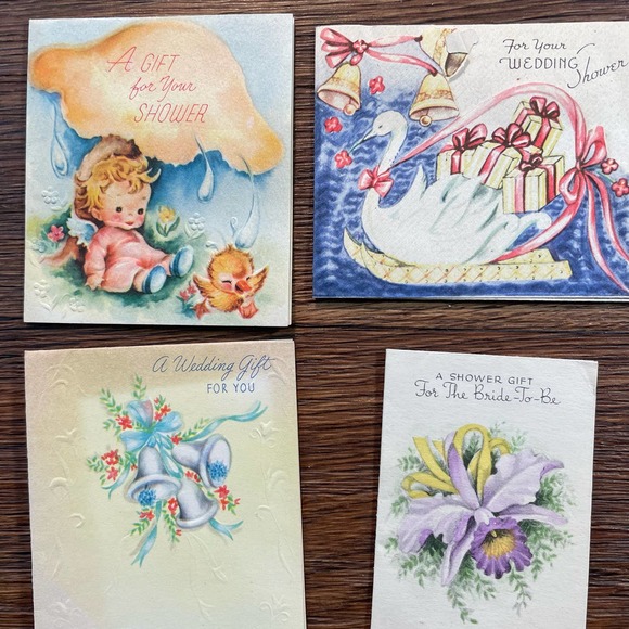 Lot of Kitsch Shower Cards and Wedding Cards - Picture 3 of 13